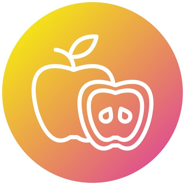 Ilustración del diseño del icono vectorial de Apple