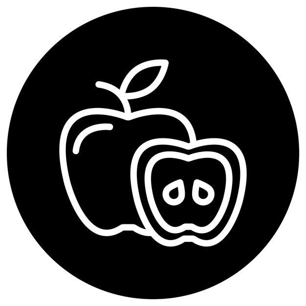 Ilustración del diseño del icono vectorial de Apple