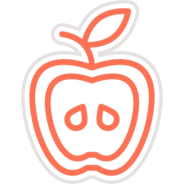 Ilustración del diseño del icono vectorial de Apple