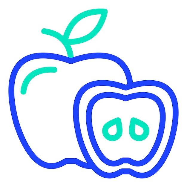 Ilustración del diseño del icono vectorial de Apple