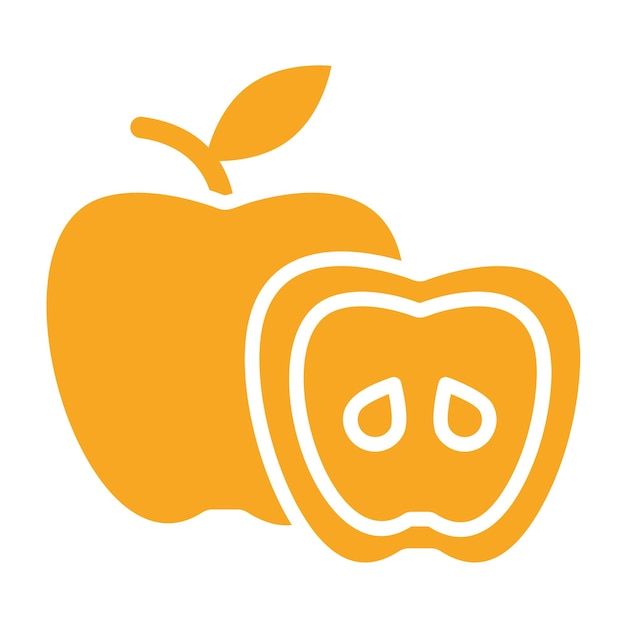 Ilustración del diseño del icono vectorial de Apple
