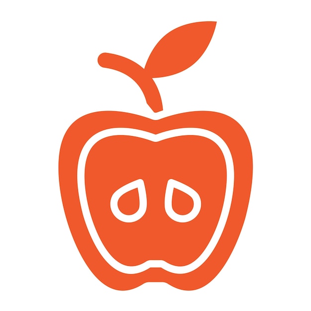 Ilustración del diseño del icono vectorial de Apple