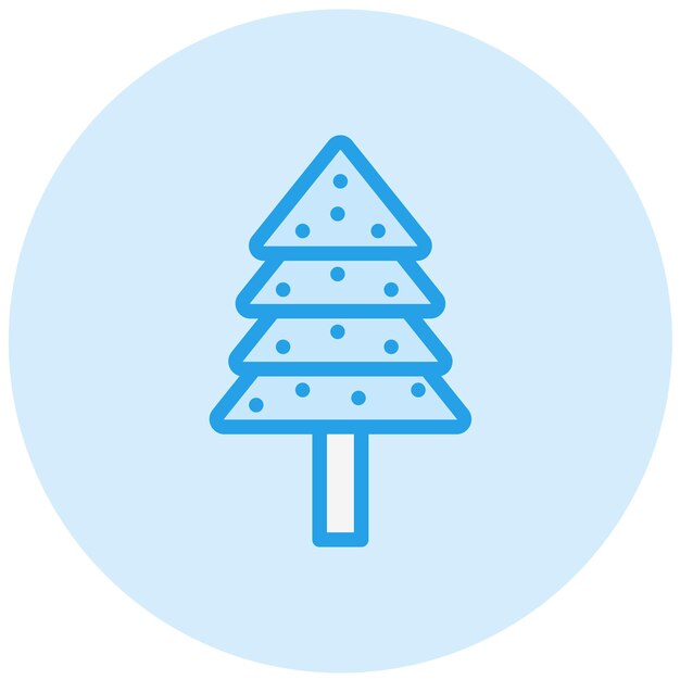 Ilustración del diseño del icono vectorial del árbol de pino