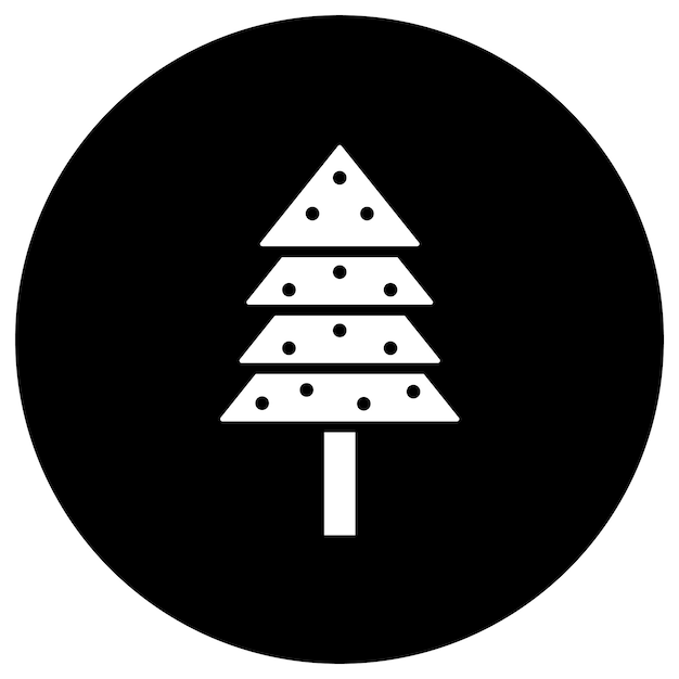 Ilustración del diseño del icono vectorial del árbol de pino