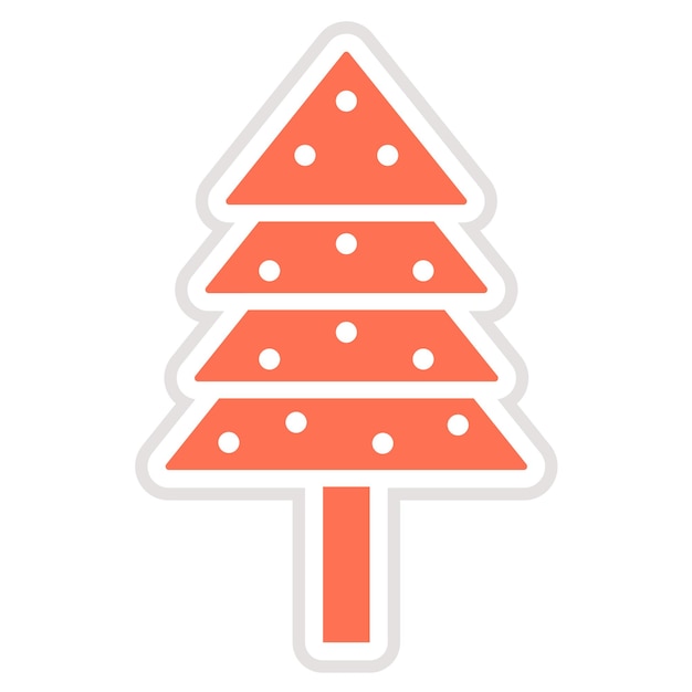 Ilustración del diseño del icono vectorial del árbol de pino