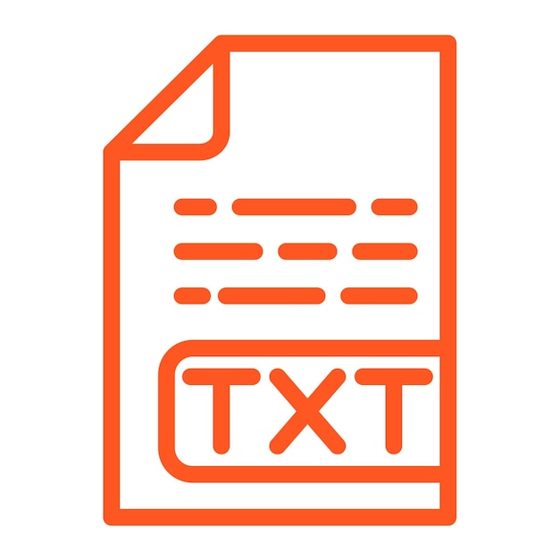 Ilustración del diseño del icono vectorial del archivo txt