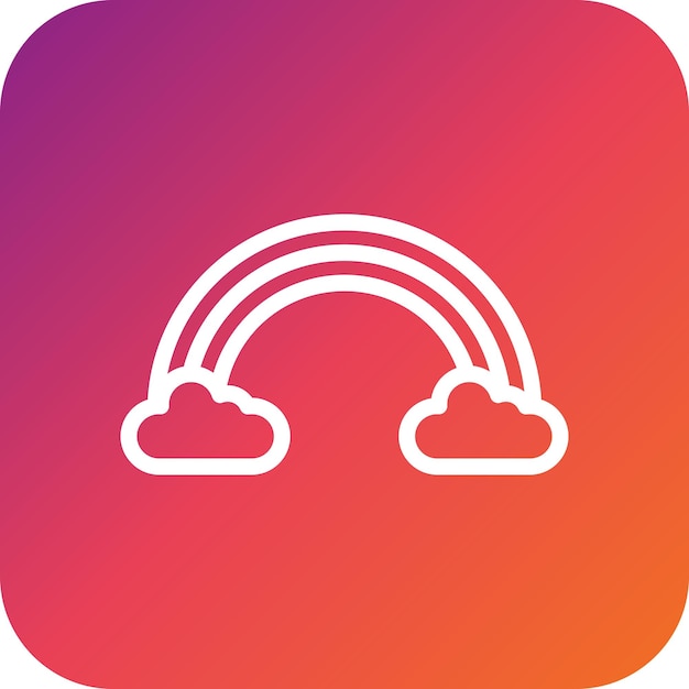 Ilustración del diseño del icono vectorial del arco iris