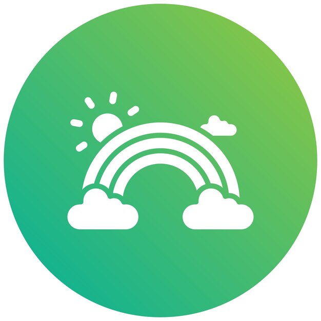 Ilustración del diseño del icono vectorial del arco iris