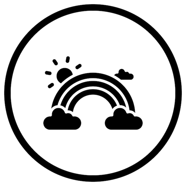 Ilustración del diseño del icono vectorial del arco iris