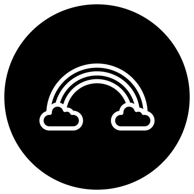 Ilustración del diseño del icono vectorial del arco iris