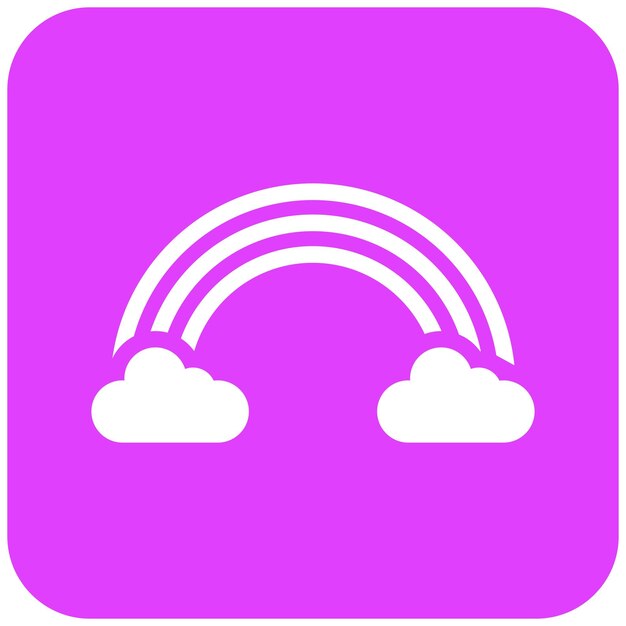 Ilustración del diseño del icono vectorial del arco iris