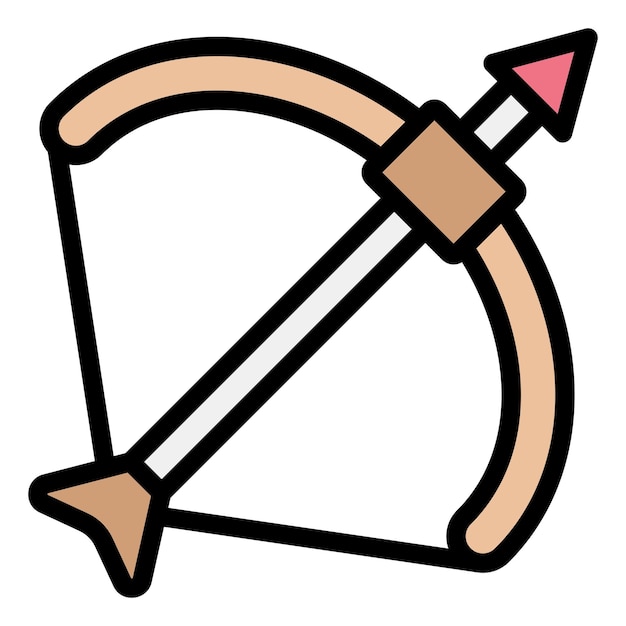 Ilustración del diseño del icono vectorial del arco