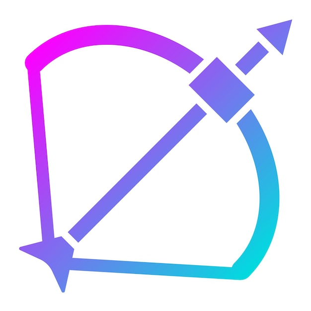 Ilustración del diseño del icono vectorial del arco