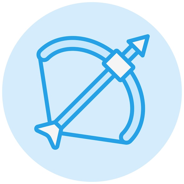 Ilustración del diseño del icono vectorial del arco