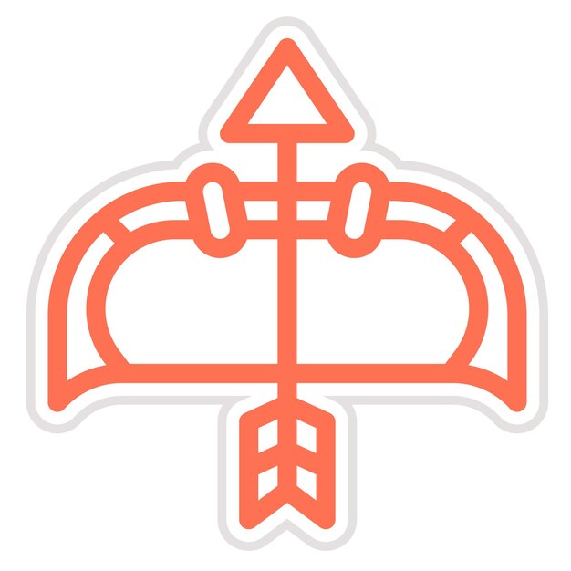 Ilustración del diseño del icono vectorial del arco