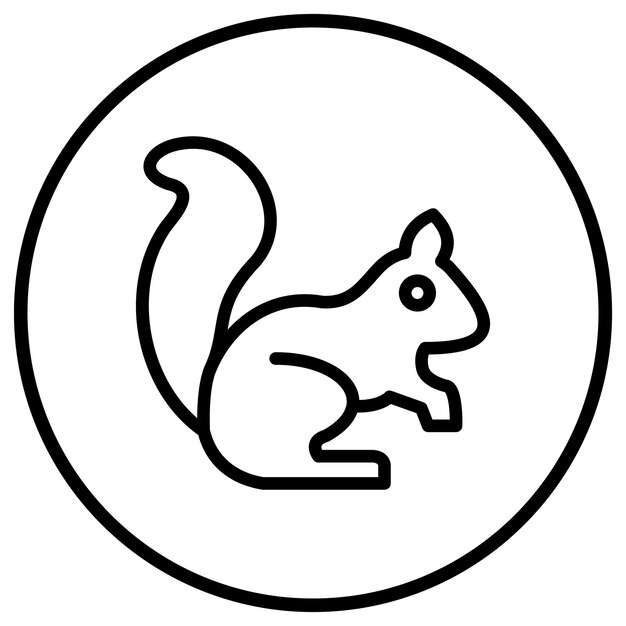 Ilustración del diseño del icono vectorial de la ardilla