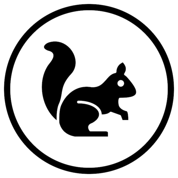 Ilustración del diseño del icono vectorial de la ardilla