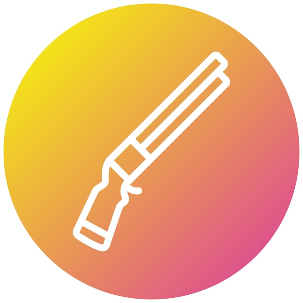 Ilustración del diseño del icono vectorial del arma