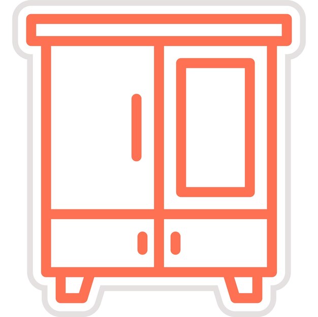 Ilustración del diseño del icono vectorial del armario