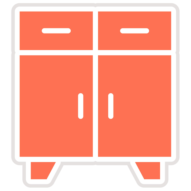Ilustración del diseño del icono vectorial del armario