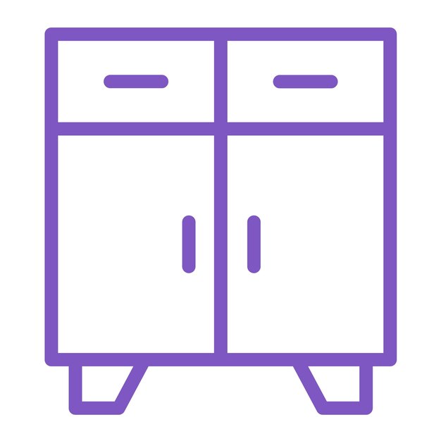 Ilustración del diseño del icono vectorial del armario