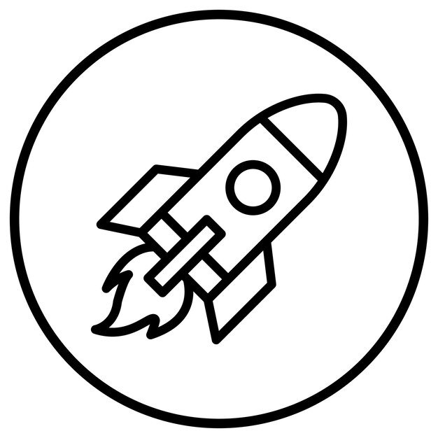 Ilustración del diseño del icono vectorial de arranque