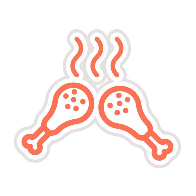 Ilustración del diseño del icono vectorial de asado