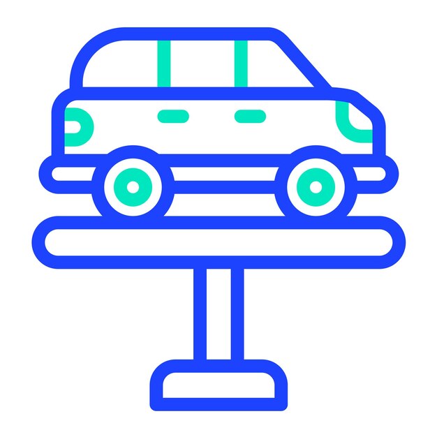 Ilustración del diseño del icono vectorial del ascensor del coche