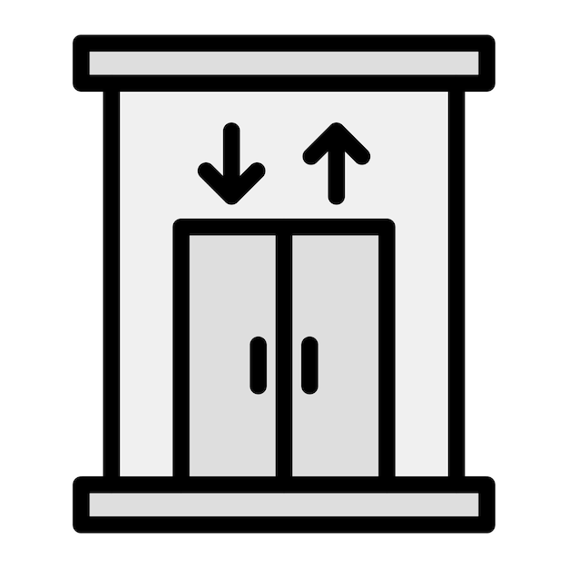 Ilustración del diseño del icono vectorial del ascensor