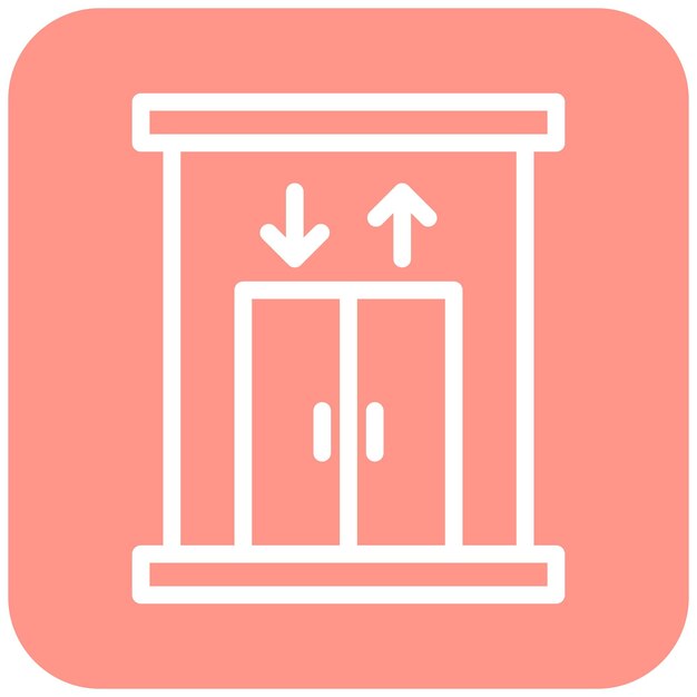 Ilustración del diseño del icono vectorial del ascensor