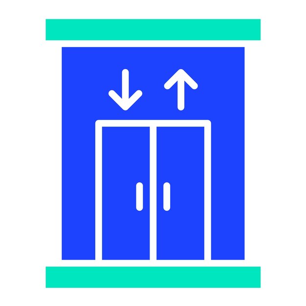 Ilustración del diseño del icono vectorial del ascensor