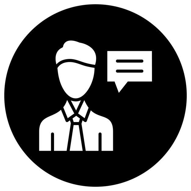 Ilustración del diseño del icono vectorial del asesor