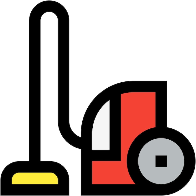 Ilustración del diseño del icono vectorial de la aspiradora