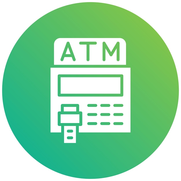 Ilustración del diseño del icono vectorial de Atm