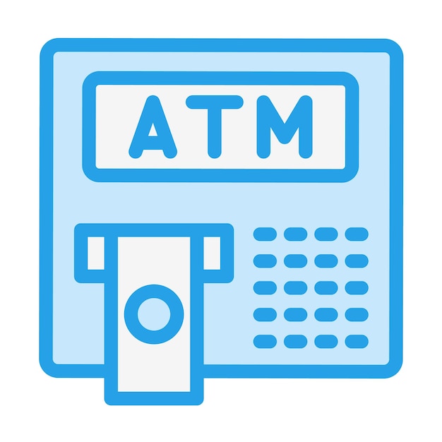 Ilustración del diseño del icono vectorial de Atm