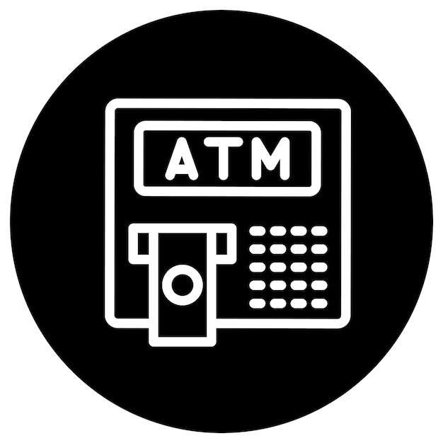 Ilustración del diseño del icono vectorial de Atm