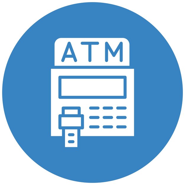 Ilustración del diseño del icono vectorial de Atm
