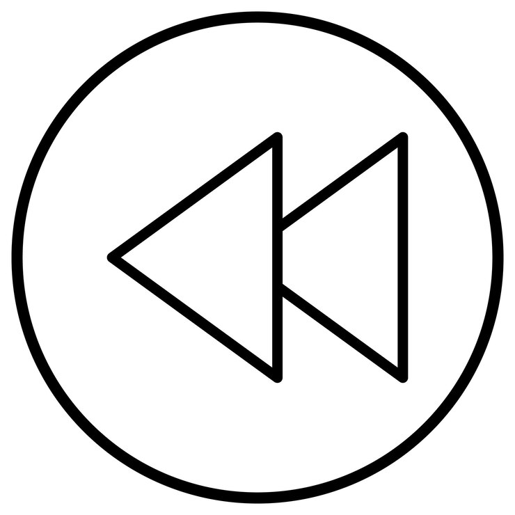 Vector ilustración del diseño del icono vectorial hacia atrás