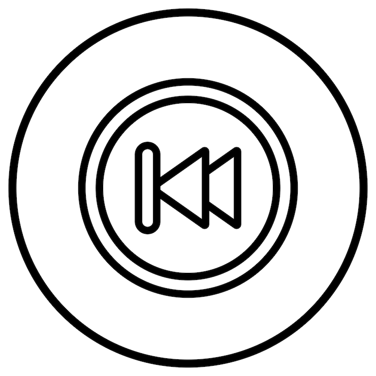 Vector ilustración del diseño del icono vectorial hacia atrás
