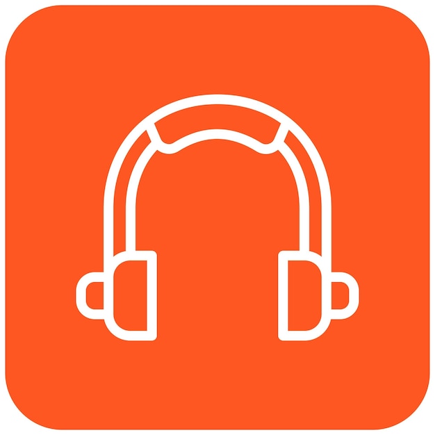 Ilustración del diseño del icono vectorial de los auriculares