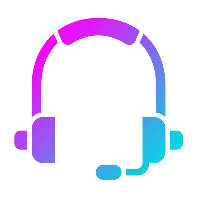 Ilustración del diseño del icono vectorial de los auriculares