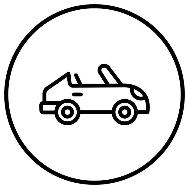 Ilustración del diseño del icono vectorial del automóvil