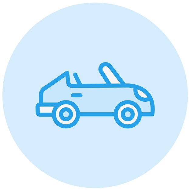Ilustración del diseño del icono vectorial del automóvil