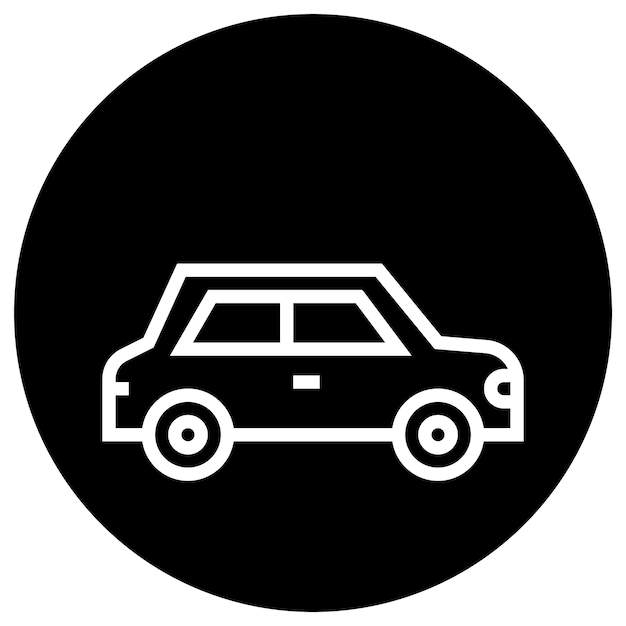 Ilustración del diseño del icono vectorial del automóvil