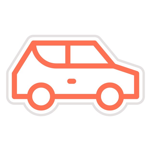 Ilustración del diseño del icono vectorial del automóvil