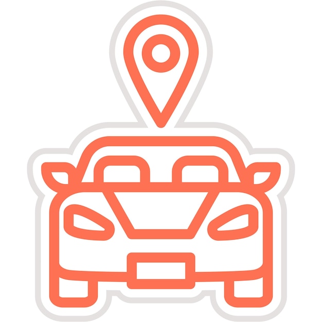 Ilustración del diseño del icono vectorial del automóvil