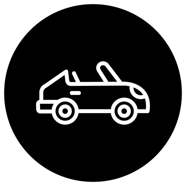 Ilustración del diseño del icono vectorial del automóvil