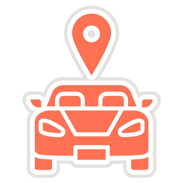 Ilustración del diseño del icono vectorial del automóvil