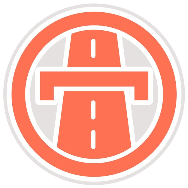 Ilustración del diseño del icono vectorial de la autopista