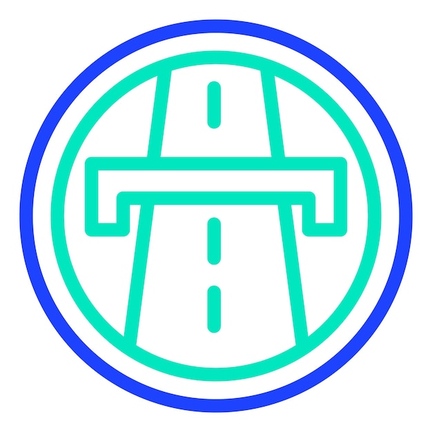 Ilustración del diseño del icono vectorial de la autopista